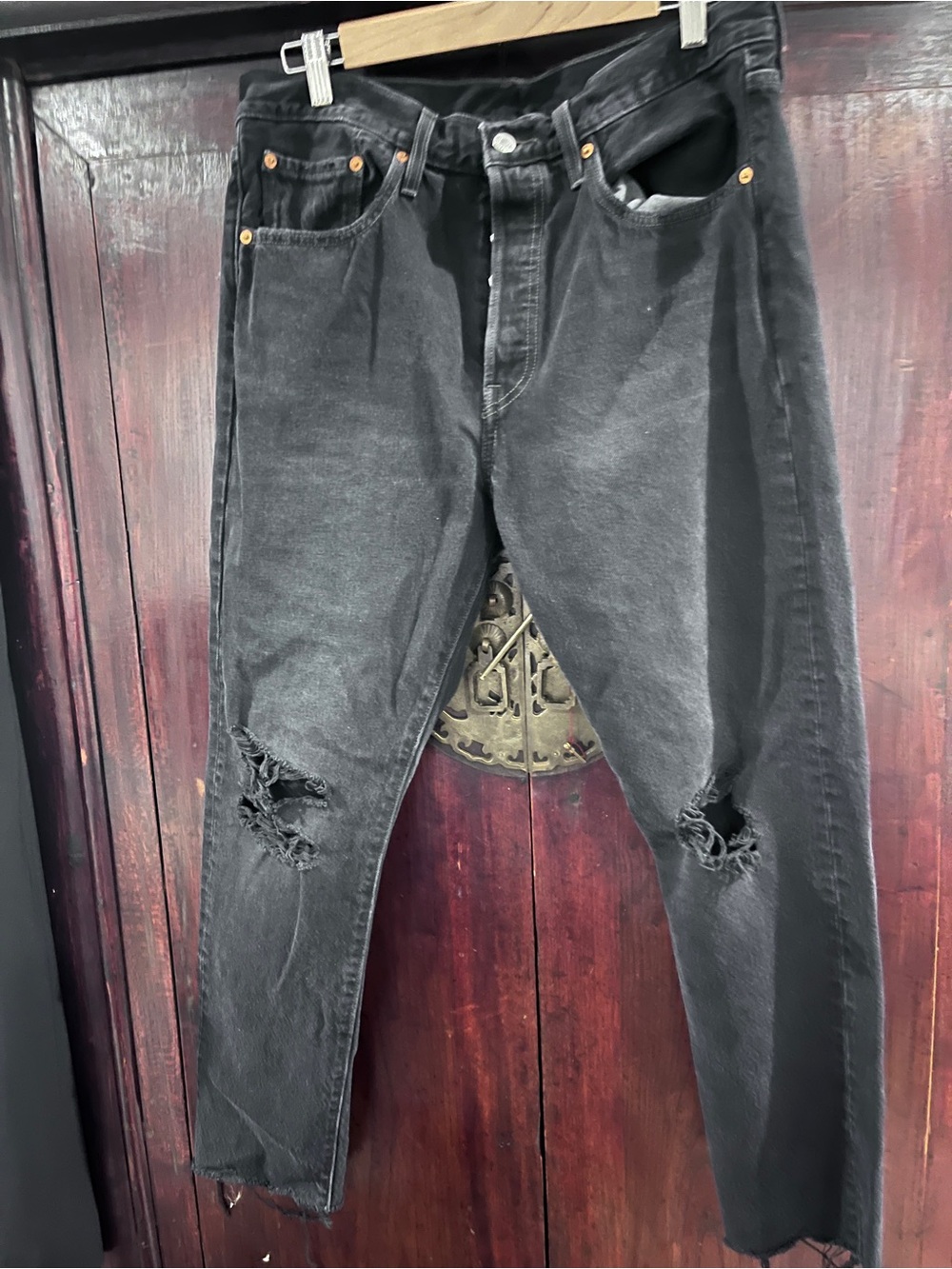 Black Levi’s 501’s with Distressing-31x28